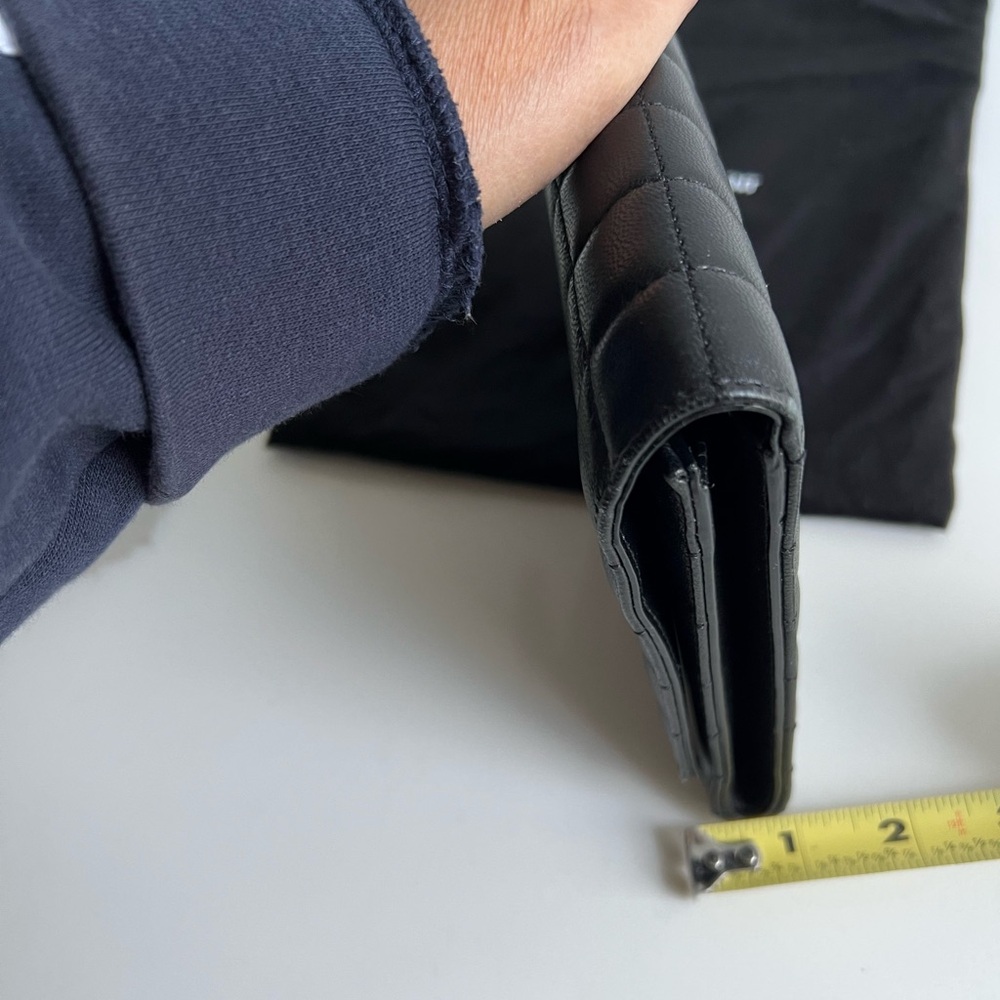 Saint Laurent Black Quilted Pouch with Gold Logo - Picture 15 of 16